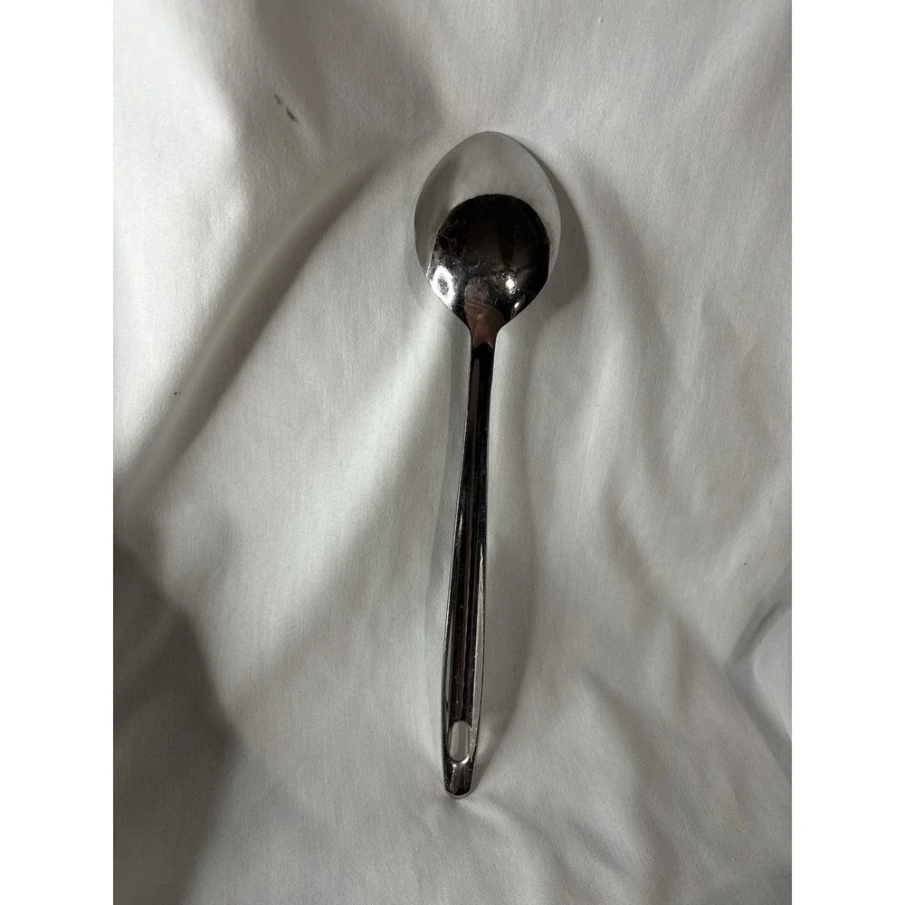 Rostfrei Stainless Steel Serving Spoon Silver Dotted Handle